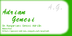 adrian gencsi business card
