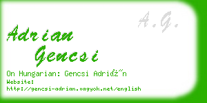 adrian gencsi business card